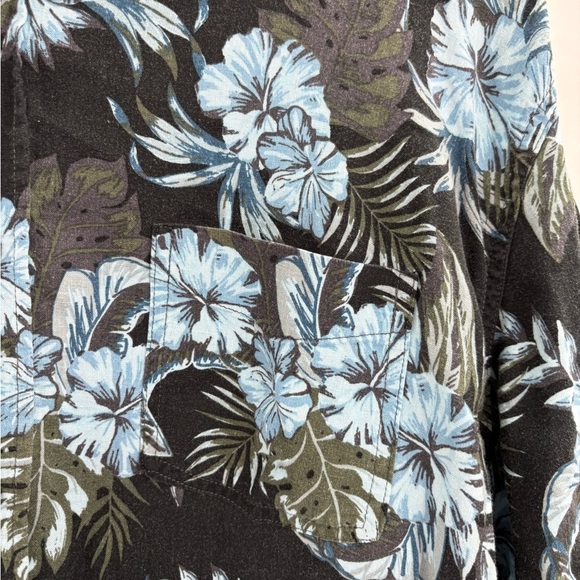 Rails Carson Floral Short Sleeve Linen Blend festival vacation Button up size xl - Picture 2 of 15